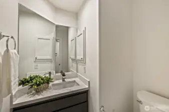 Main floor half bath recently remodeled.