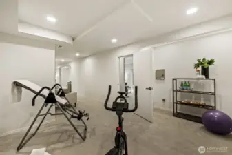 This area perfect for a home gym, quiet video game corner, or art studio.