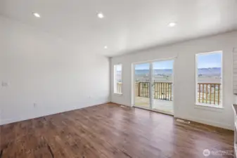 Dining area with slider to large deck - perfect for BBQs