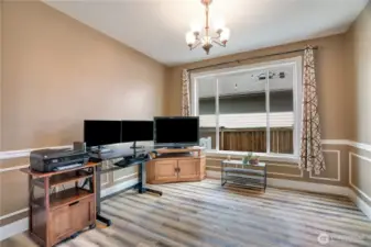 Formal Dining Room currently used as a home office.