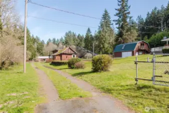 Circular and gated driveway.