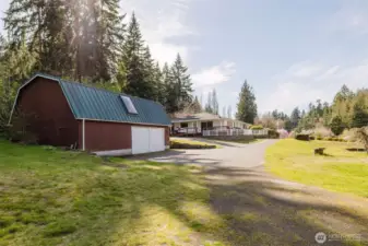 40'  X  24'  double garage with workshop.