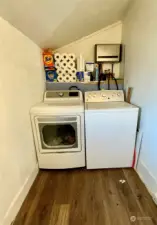 Laundry room off pantry and kitchen