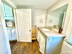 Guest Bathroom Entrance off of the kitchen