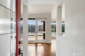 Looing into the unit from front door