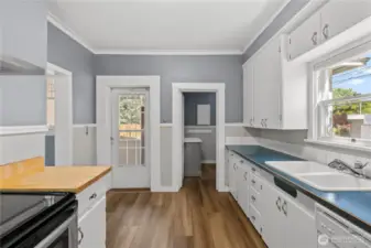 Kitchen with Access to Backdoor/Sunporch