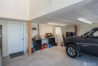 Plenty of space for work bench and storage