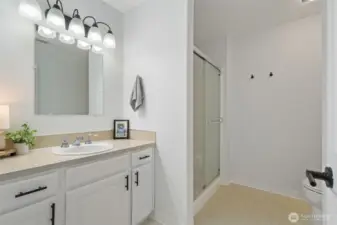 Private bath with walk-in shower