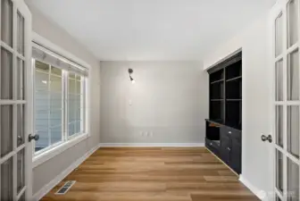 The perfect office or creative space with decorative french doors