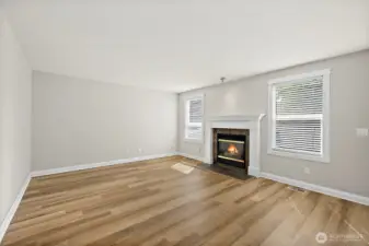 Cozy Gas Fireplace light up this living space
