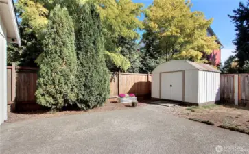 Backyard is private and just waiting for your ideas to make it yours.