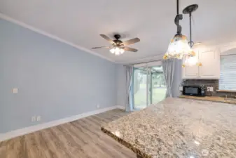 Spacious dining room