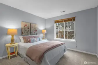 The second bedroom.  Built in closet system as well.