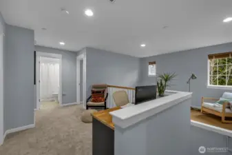 The landing is surprisingly large and useful.  The current owner used this space as an office.