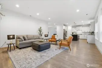 Great room, living room, kitchen