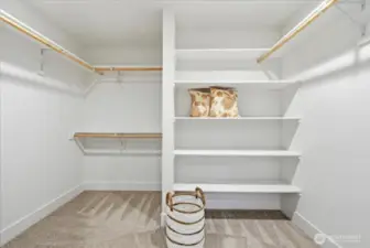 Primary suite's walk-in closet