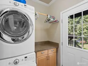 Laundry room and back door