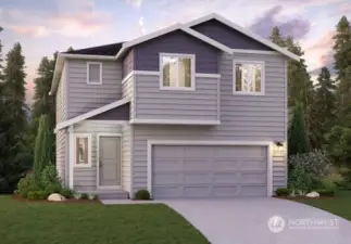 Artist rendering of the Christy Home. Depictions of homes or other features, colors, details are artist conceptions and renderings. Hardscape, landscape and other items shown may be decorator not included in the purchase price and availability may vary. Views may be altered by subsequent construction, tree growth and landscaping.