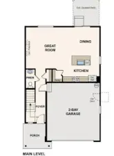 Disclaimer – Main Floor – Marketing rendering of floor plan, illustrative purposes only – may vary per location.