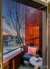 Patio off living room