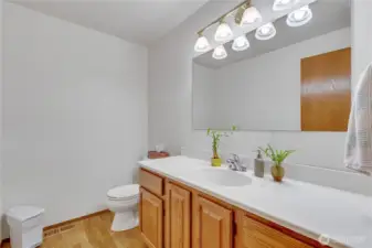 Main level half bath.