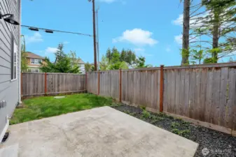 Each unit has fenced in Backyard with Patio