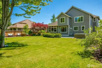 Nice sunny back yard with Main Bedroom overlooking.