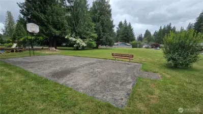 Neighborhood basketball/court area