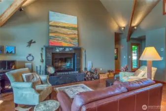 Wood fireplace for cozy winter evenings