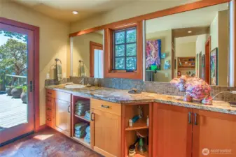 Custom Fir cabinets and granite counters