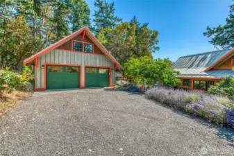 Over sized 2 car garage with useful finished loft. Garage has a mini split