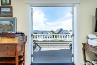 Upper bedroom French doors
