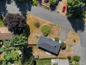 On nearly quarter acre corner lot.