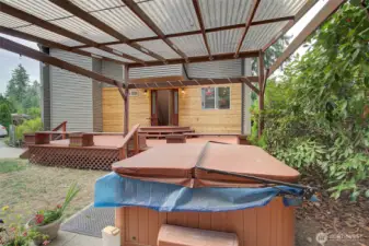 After a long day come home and relax in this hot tub.