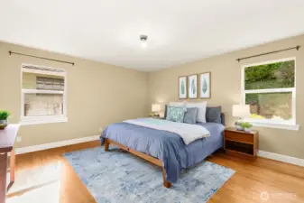 Spacious guest bedroom on main floor.
