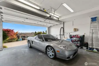 Spacious two-car garage.  Sports car not included...