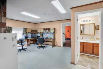 Den, bonus room and half bath.