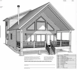 House elevation schematics.