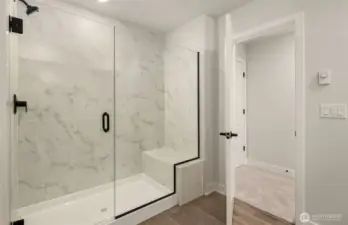 Primary walk-in shower