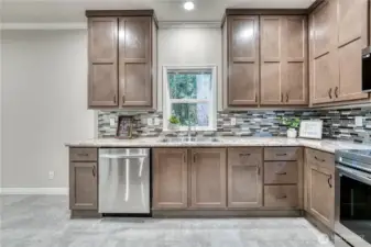 Nicely appointed with over sized upper cabinets