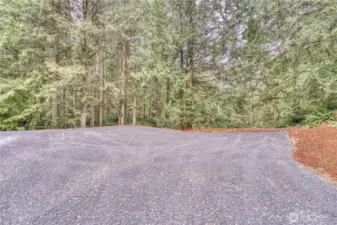 Large parking area - future area for garage or carport