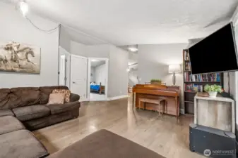 With two distinct living areas, the home offers room for everyone to spread out. It’s ideal for households needing flexibility for work, play, or relaxation. This thoughtful layout enhances everyday comfort.