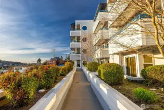 A elevated setting with western exposure, welcoming warm evening light while maintaining privacy and outlook