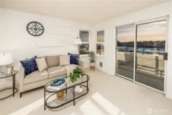 Seamless indoor-outdoor connection extends living onto the covered terrace for year-round use