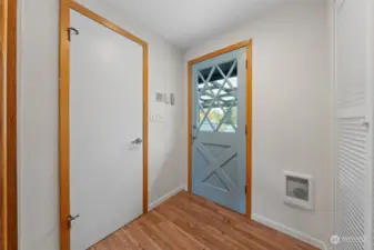 Backdoor & door to pantry! Lots of space in this home!