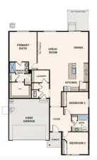 Disclaimer – Main Floor – Marketing rendering of floor plan, illustrative purposes only – may vary per location.