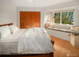 Basement apartment bedroom.