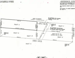 Plat map that shows the 30' easement off of Trydeau Mountain road that will need to be made to have access to 400 Trudeau Mountain.