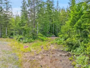 Follow the directional arrows from the temporary access off of 410 Trudeau to the lot where the ecology blocks are and a walking path has been made onto 400 Trudeau.