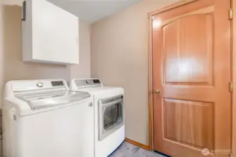 Utility room is off the family room.